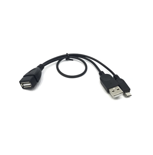 USB AF to USB AM + Micro USB M Short Cable